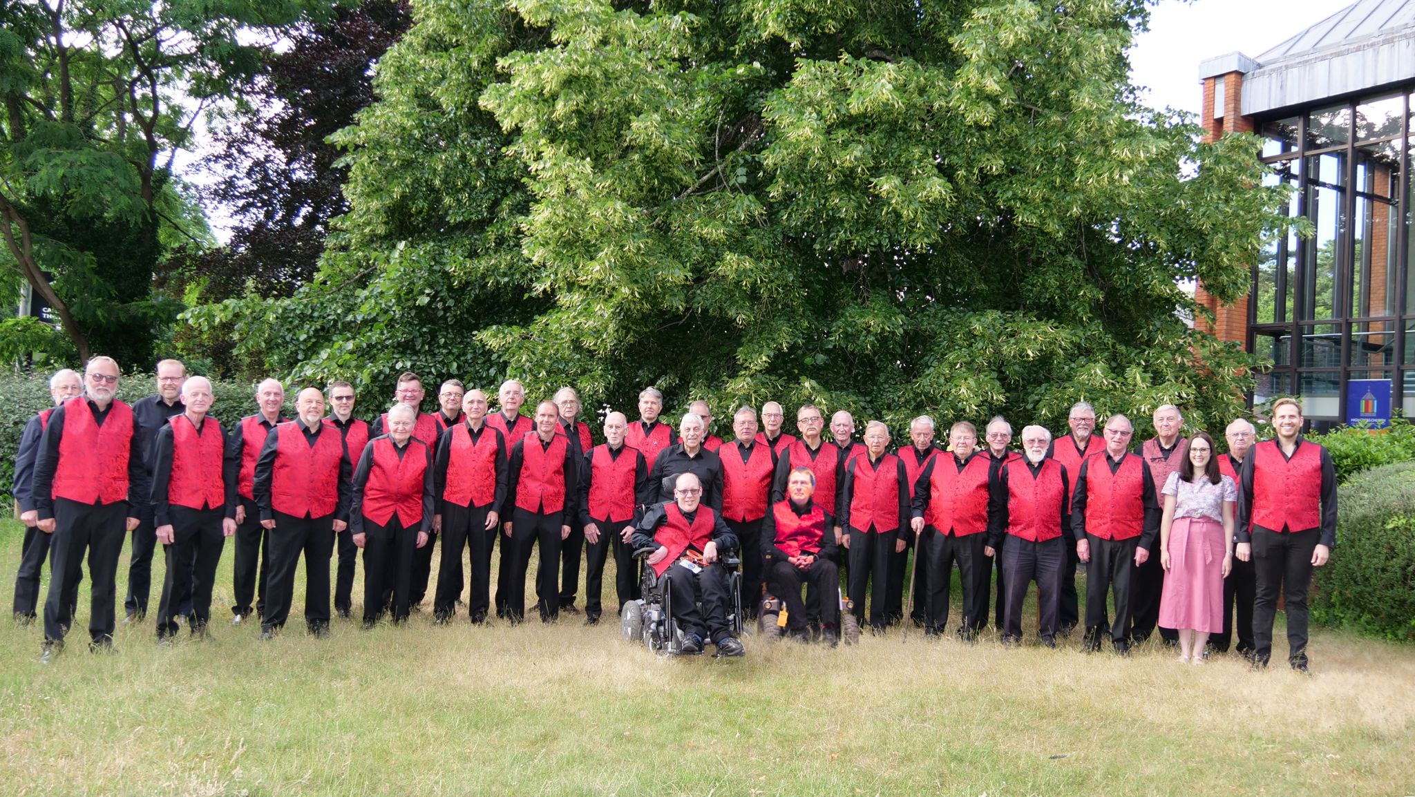 Hampshire and Surrey Hills men's Choir in rehearsal