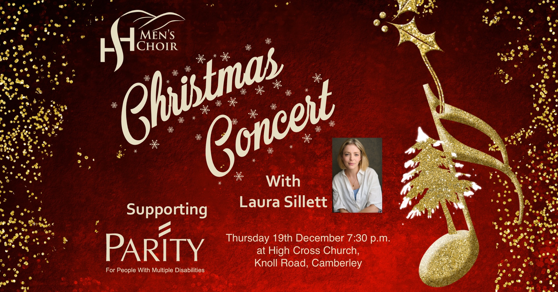 Christmas Concert will support Parity for Disability and feature guest Laura Sillett